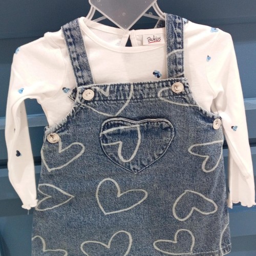 Kids Denim Dungarees